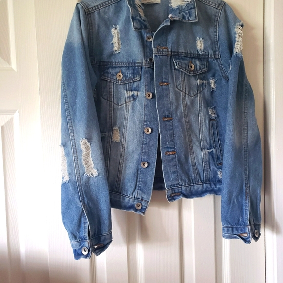 Ripped Jean Jacket - Picture 1 of 2